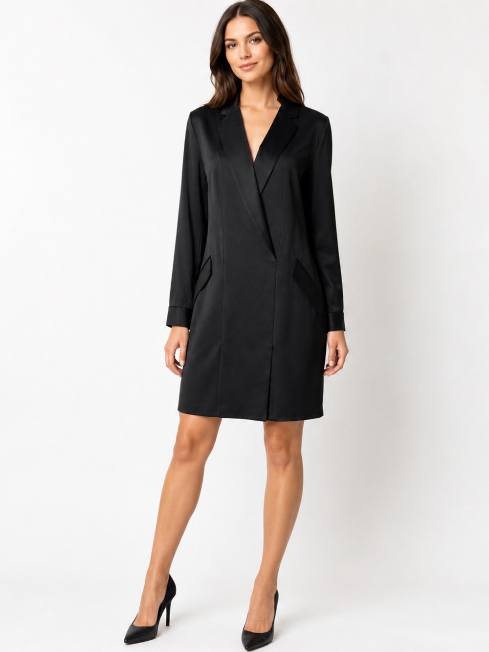 Halston Heritage Classic Black Long Sleeve Dress